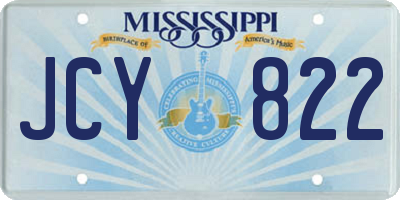 MS license plate JCY822
