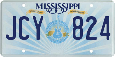 MS license plate JCY824