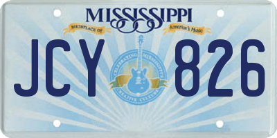 MS license plate JCY826