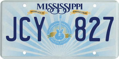 MS license plate JCY827