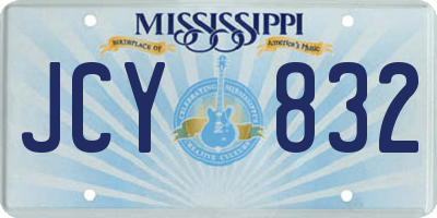 MS license plate JCY832