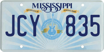 MS license plate JCY835