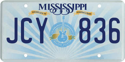 MS license plate JCY836