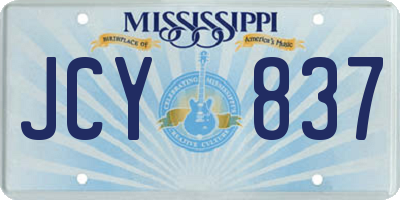 MS license plate JCY837