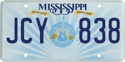 MS license plate JCY838