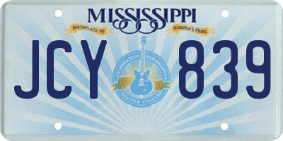 MS license plate JCY839