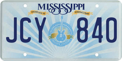 MS license plate JCY840