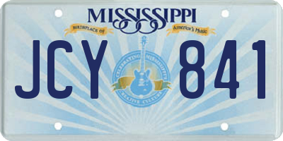 MS license plate JCY841