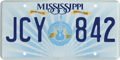 MS license plate JCY842