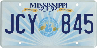 MS license plate JCY845