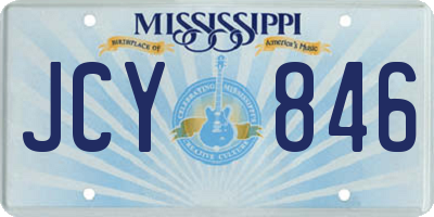 MS license plate JCY846