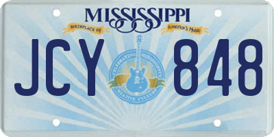 MS license plate JCY848