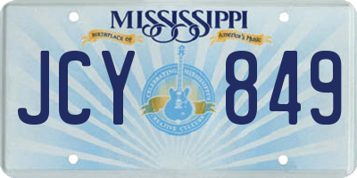 MS license plate JCY849