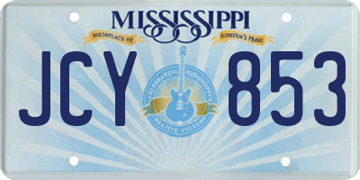 MS license plate JCY853
