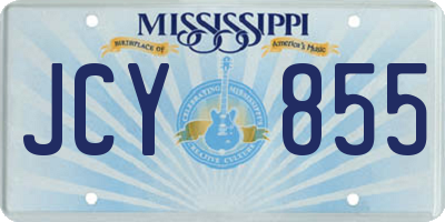 MS license plate JCY855