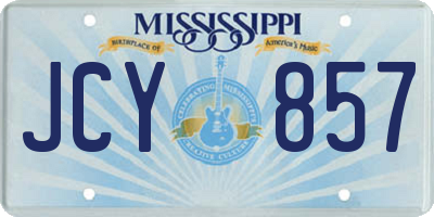MS license plate JCY857
