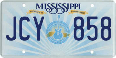 MS license plate JCY858