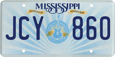 MS license plate JCY860