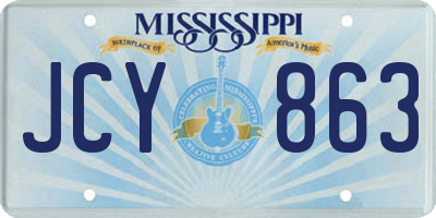 MS license plate JCY863