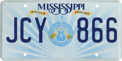 MS license plate JCY866