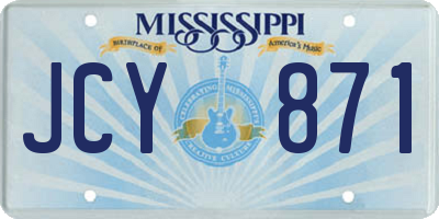 MS license plate JCY871