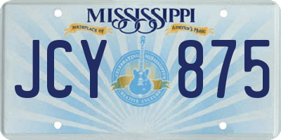 MS license plate JCY875