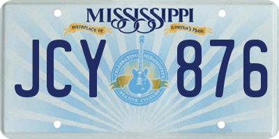 MS license plate JCY876