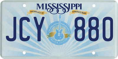 MS license plate JCY880