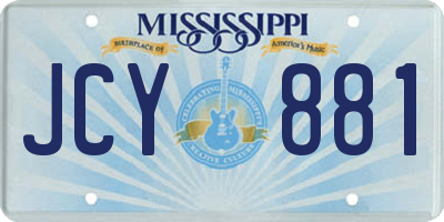 MS license plate JCY881
