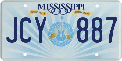 MS license plate JCY887