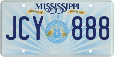 MS license plate JCY888