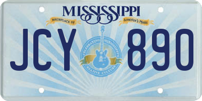 MS license plate JCY890