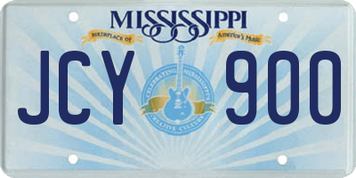 MS license plate JCY900