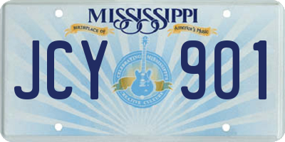 MS license plate JCY901