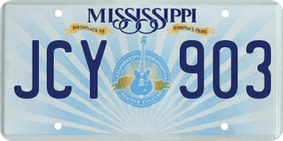 MS license plate JCY903