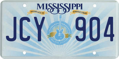 MS license plate JCY904