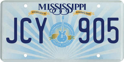 MS license plate JCY905