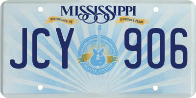MS license plate JCY906