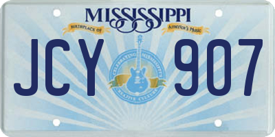 MS license plate JCY907