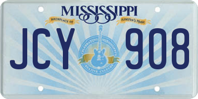MS license plate JCY908