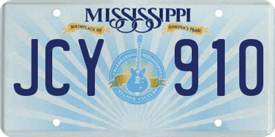 MS license plate JCY910