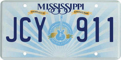 MS license plate JCY911