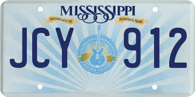MS license plate JCY912