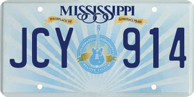 MS license plate JCY914