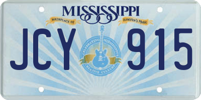 MS license plate JCY915
