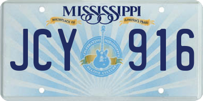 MS license plate JCY916