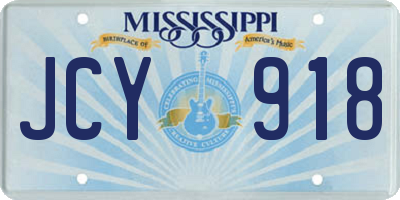 MS license plate JCY918