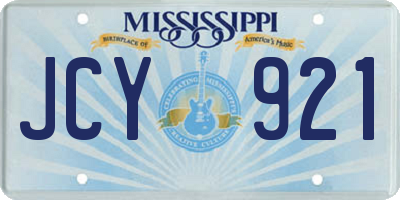 MS license plate JCY921
