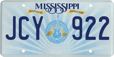 MS license plate JCY922