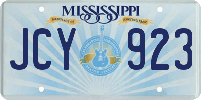 MS license plate JCY923